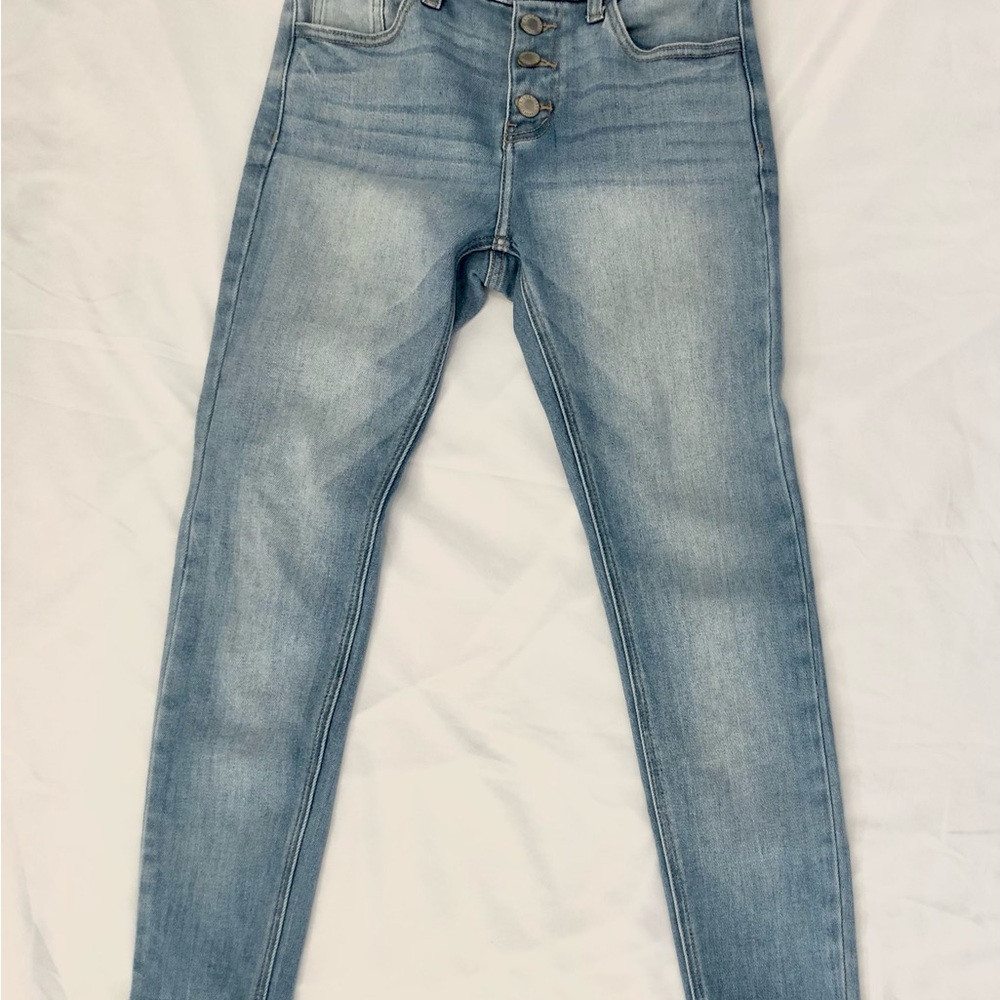 Kancan Light Wash Mid-Rise Button-Fly Women’s Jeans Sz 25